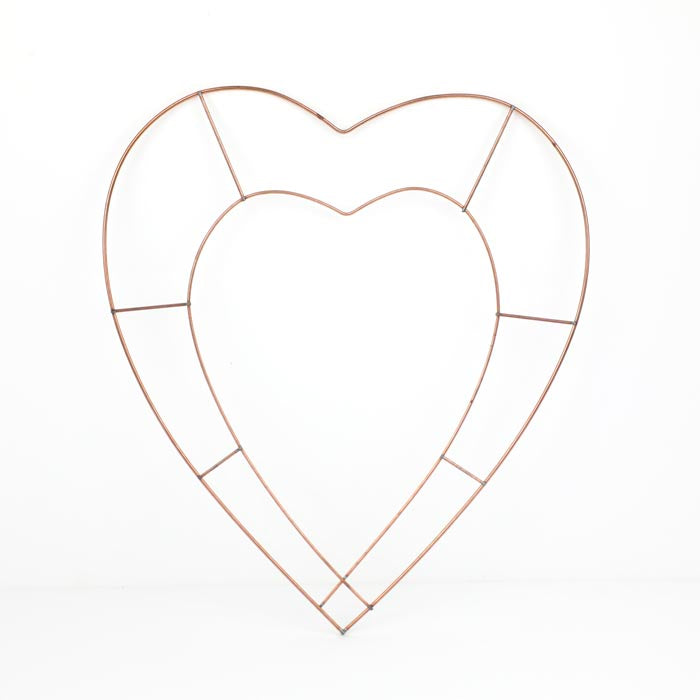 Flat Wire Heart Wreath Frame Flat Wire Heart Wreath Frame
